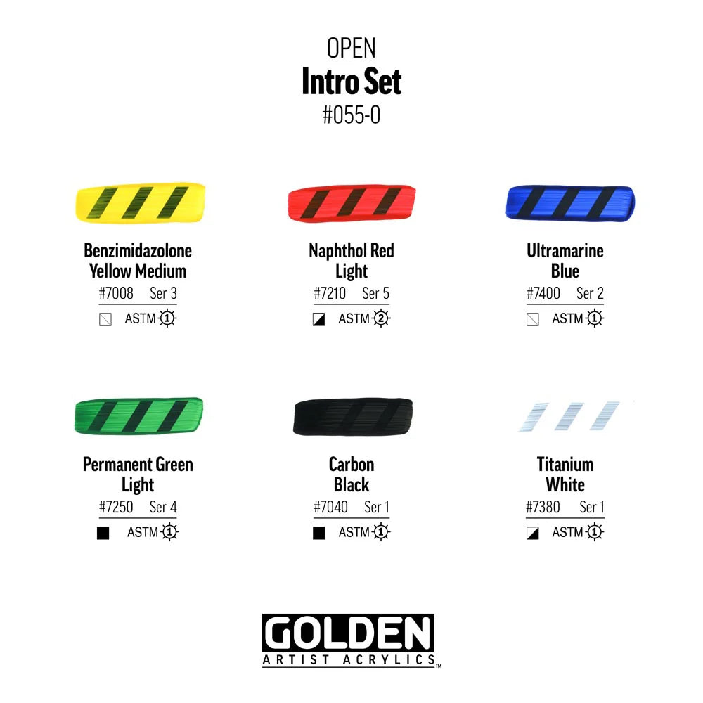 Golden Open Intro Set 6 x 22ml + 30ml Thinner