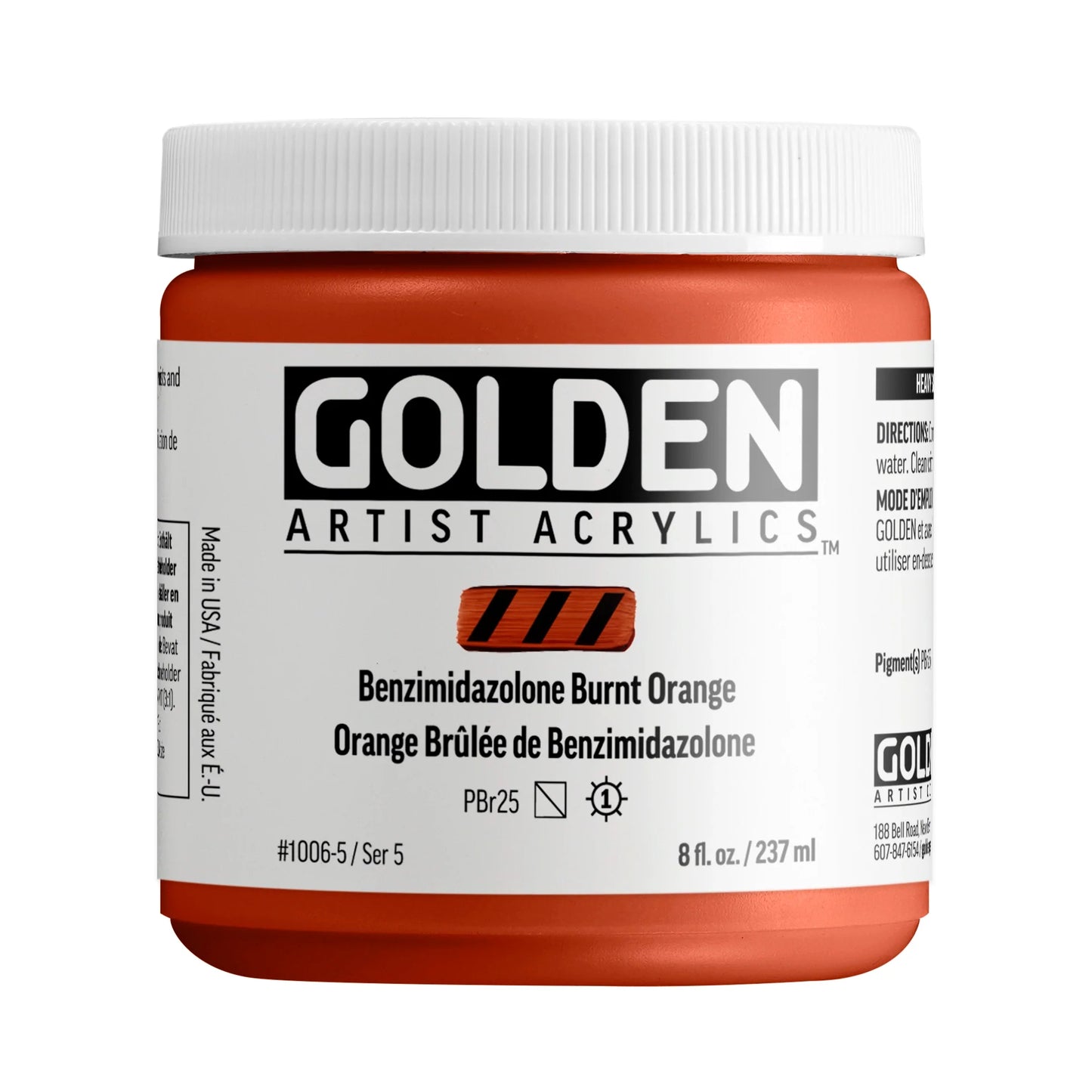 Golden Heavy Body Acrylic 237ml Series 5 Benzimidazolone Burnt Orange