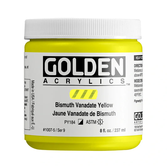 Golden Heavy Body Acrylic 237ml Series 9 Bismuth Vanadate Yellow