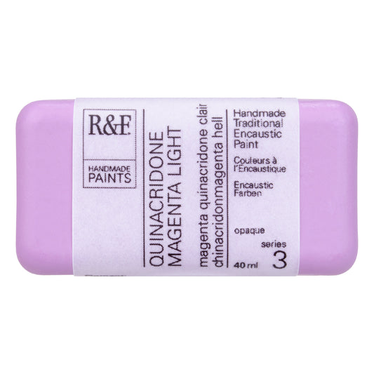 R&F Encaustic Wax Paint 40ml Quinacridone Magenta Light