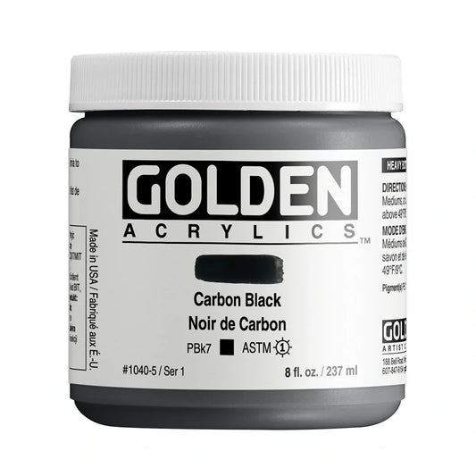 Golden Heavy Body Acrylic 237ml Series 1 Carbon Black