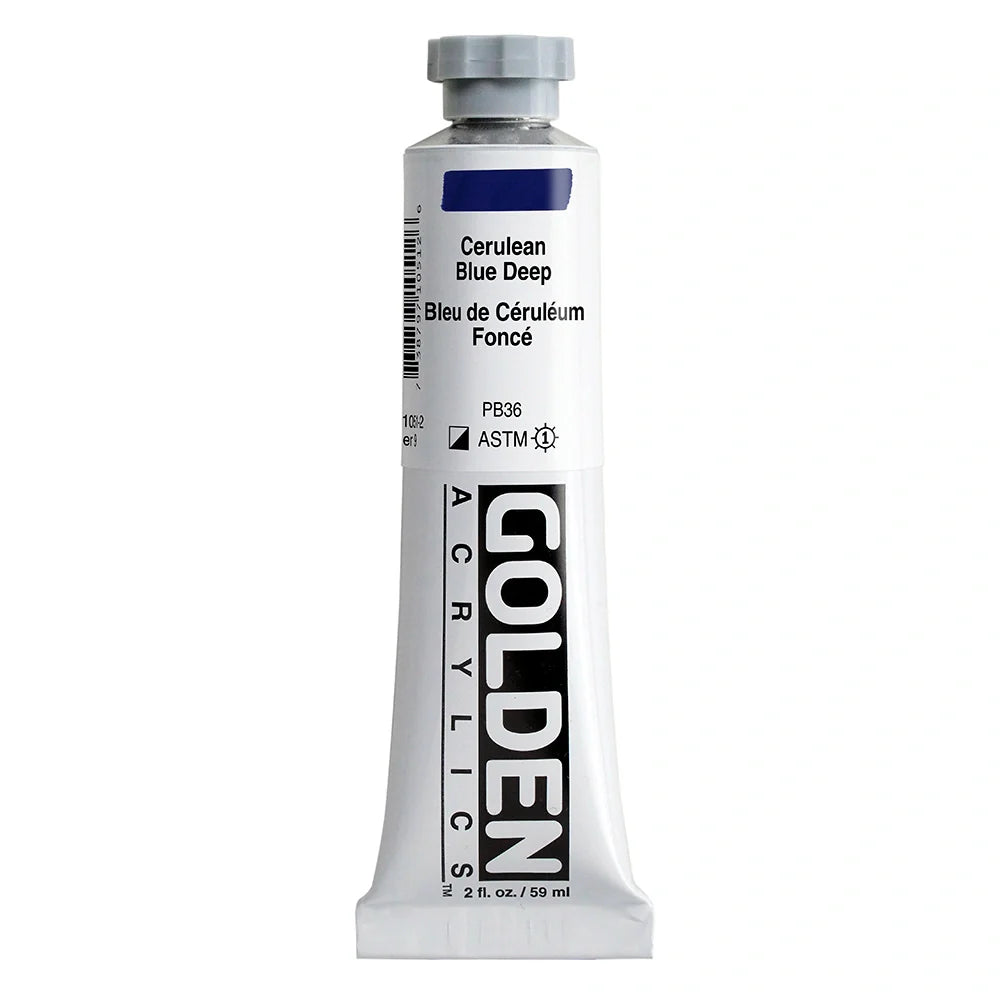 Golden Heavy Body Acrylic 59ml Series 9 Cerulean Blue Deep