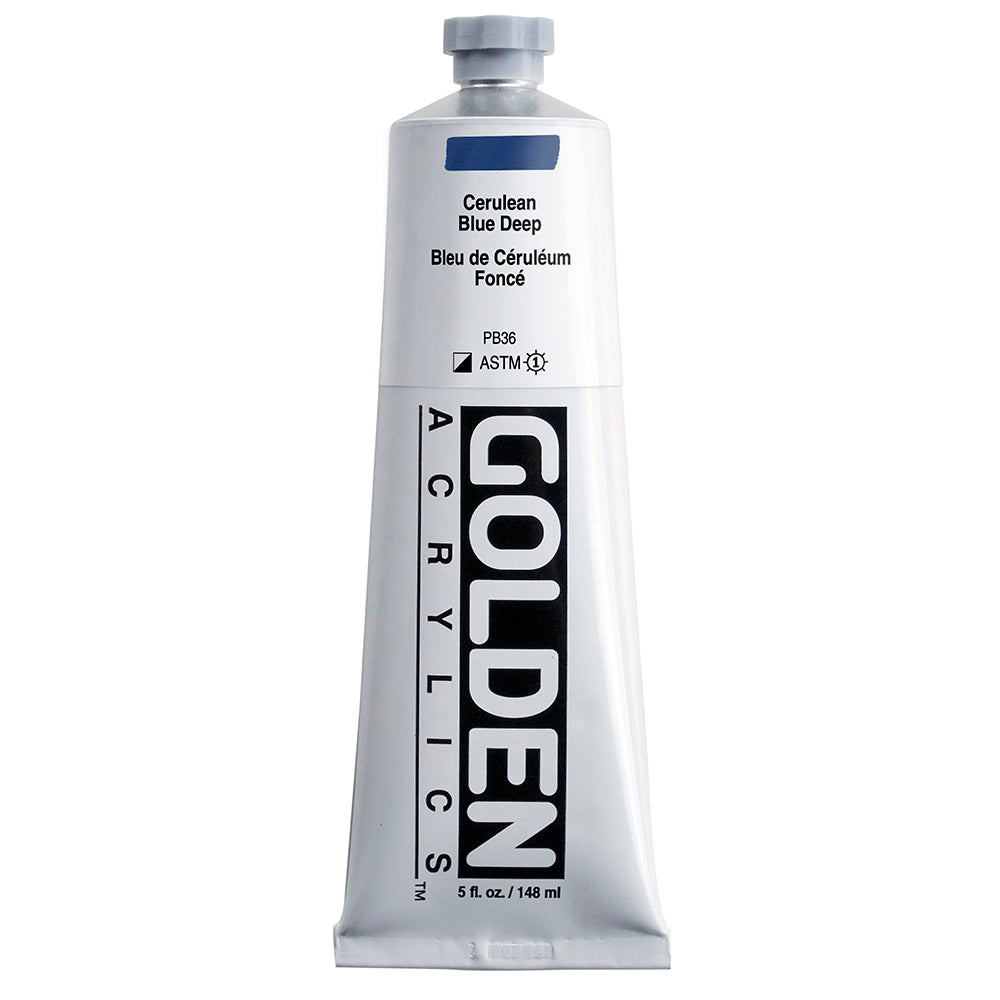 Golden Heavy Body Acrylic 148ml Series 9 Cerulean Blue Deep