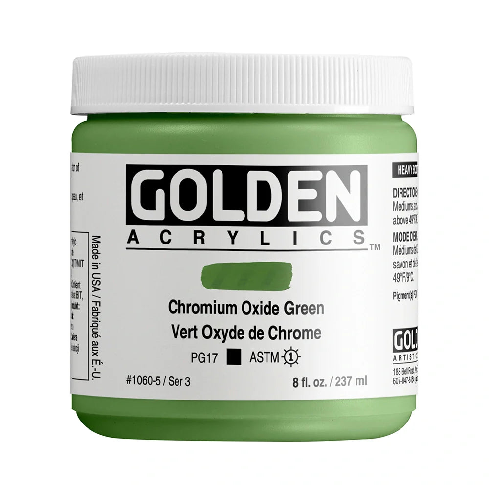 Golden Heavy Body Acrylic 237ml Series 3 Chromium Oxide Green