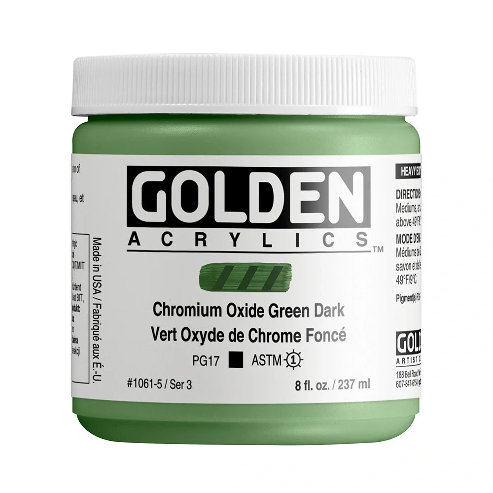 Golden Heavy Body Acrylic 237ml Series 3 Chromium Oxide Green Dark