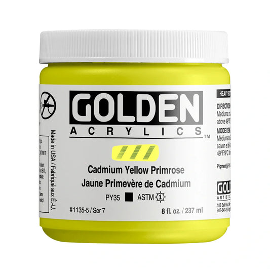 Golden Heavy Body Acrylic 237ml Series 7 Cadmium Yellow Primrose