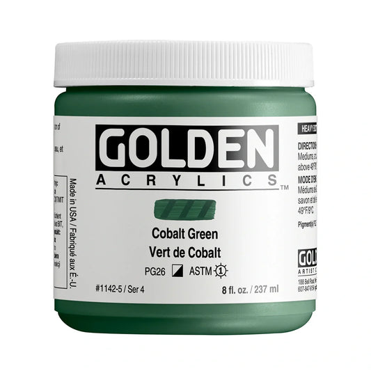 Golden Heavy Body Acrylic 237ml Series 4 Cobalt Green