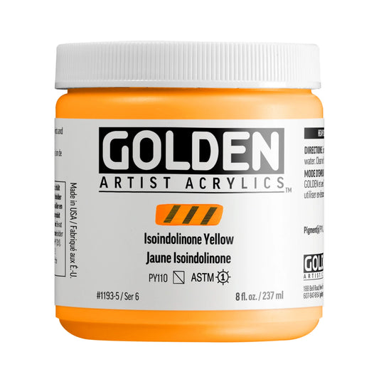 Golden Heavy Body Acrylic 237ml Series 6 Isoindolinone Yellow