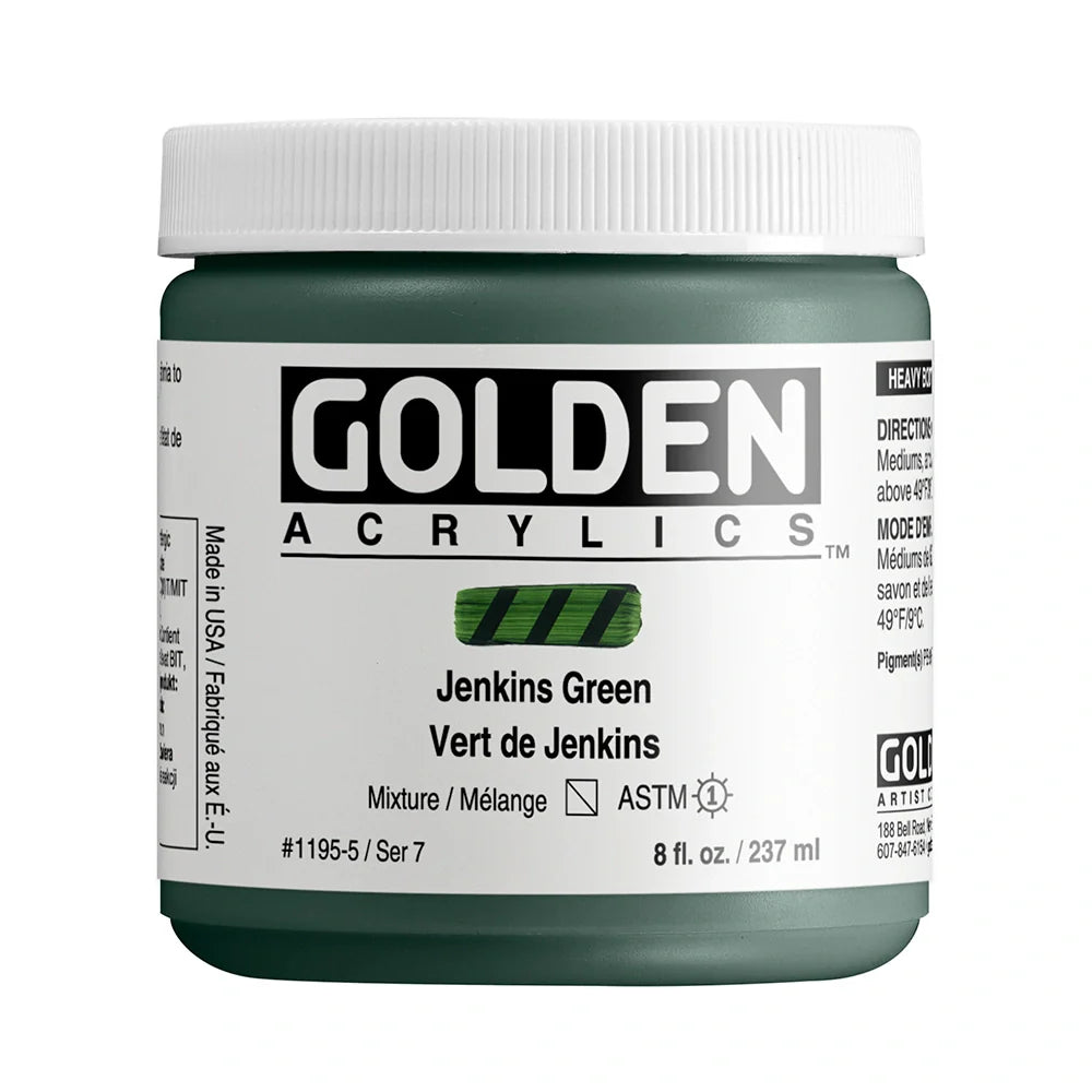 Golden Heavy Body Acrylic 237ml Series 7 Jenkins Green