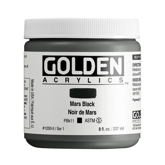 Golden Heavy Body Acrylic 237ml Series 1 Mars Black