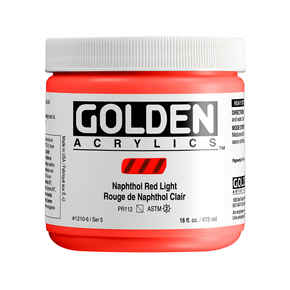 Golden Heavy Body Acrylic 473ml Series 5 Naphthol Red Light