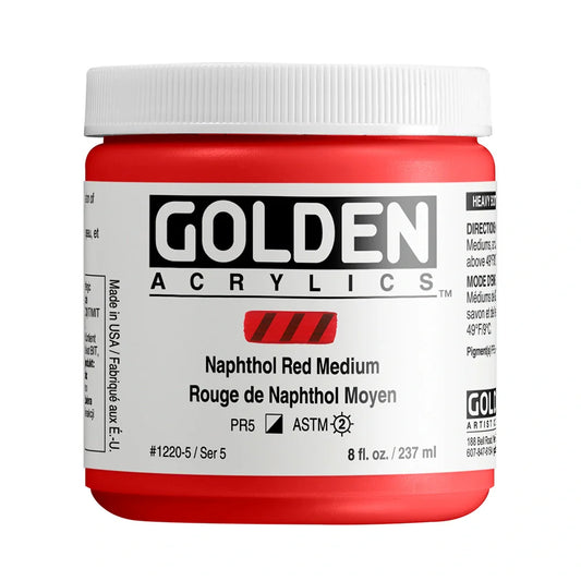 Golden Heavy Body Acrylic 237ml Series 5 Naphthol Red Medium