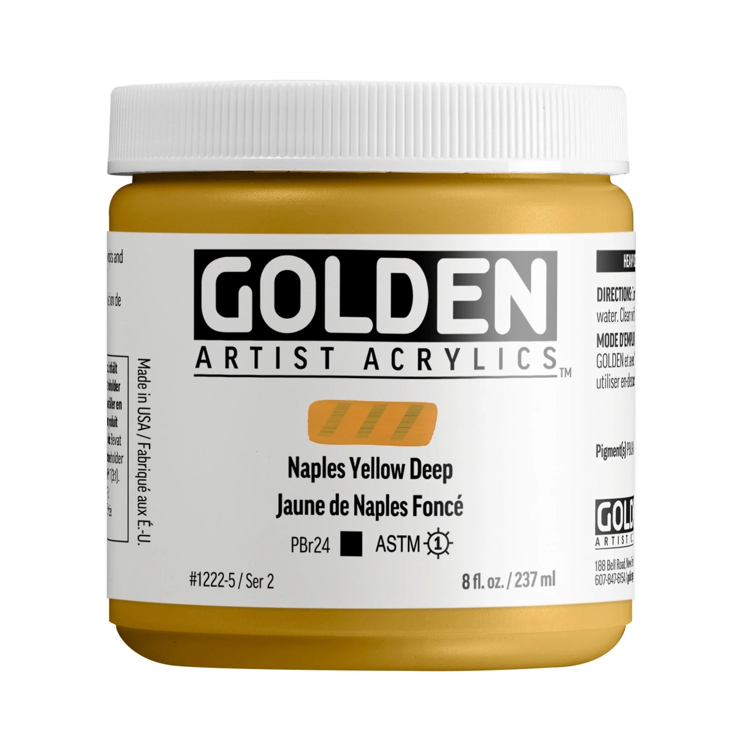 Golden Heavy Body Acrylic 237ml Series 2 Naples Yellow Deep