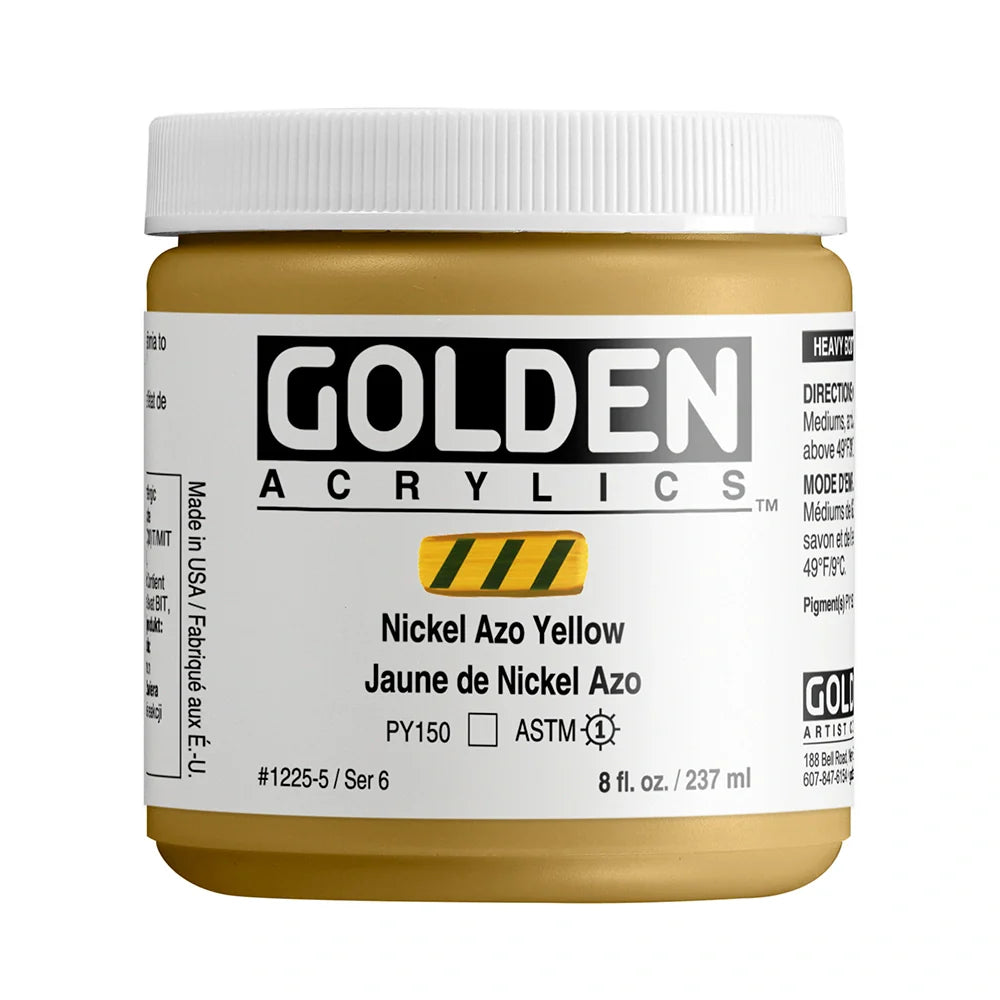 Golden Heavy Body Acrylic 237ml Series 6 Nickel Azo Yellow