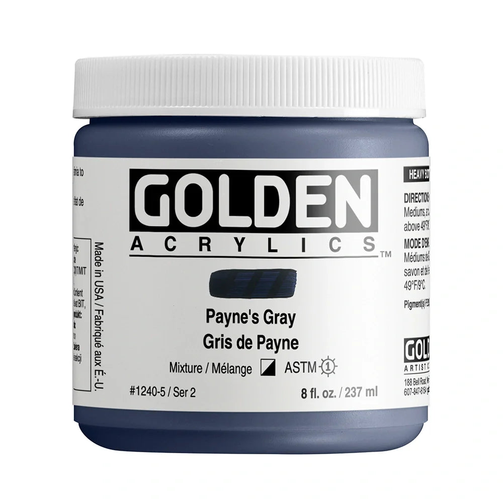 Golden Heavy Body Acrylic 237ml Series 2 Payne's Gray