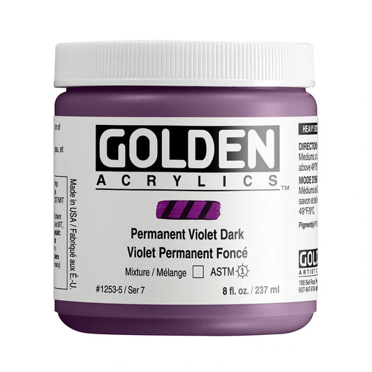 Golden Heavy Body Acrylic 237ml Series 7 Permanent Violet Dark