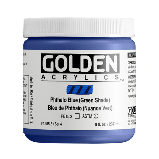 Golden Heavy Body Acrylic 237ml Series 4 Phthalo Blue (Green Shade)