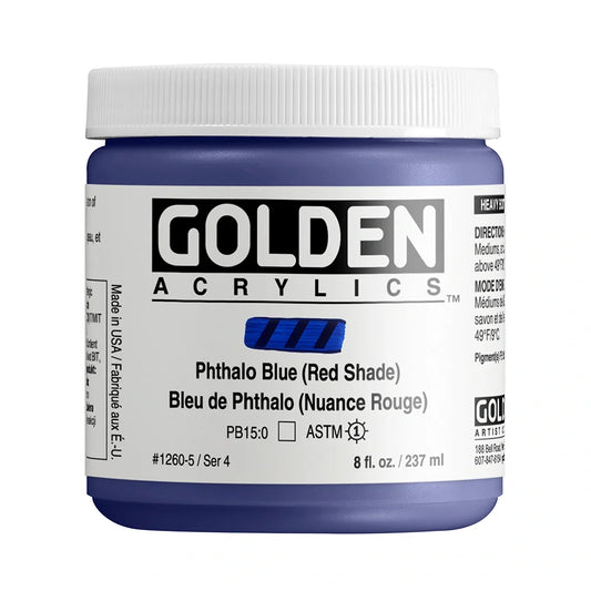 Golden Heavy Body Acrylic 237ml Series 4 Phthalo Blue (Red Shade)