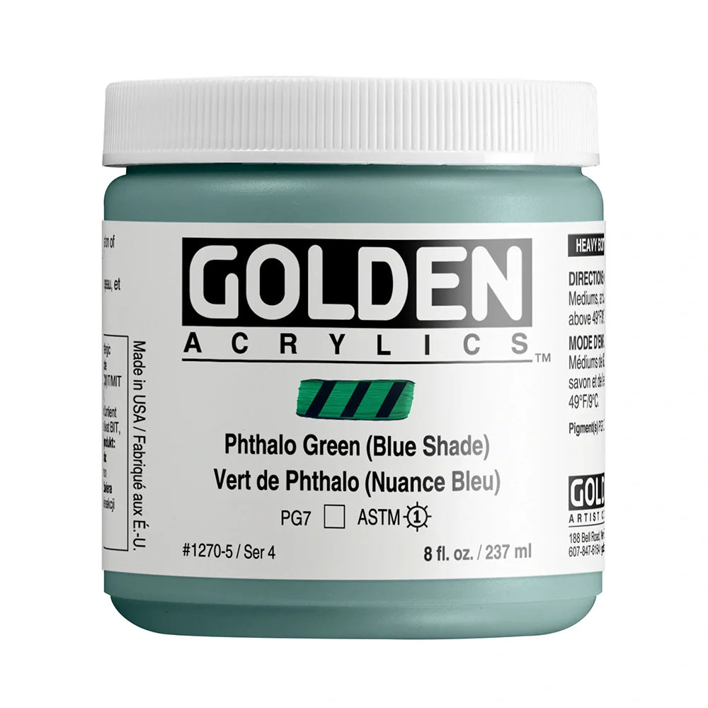 Golden Heavy Body Acrylic 237ml Series 4 Phthalo Green (Blue Shade)