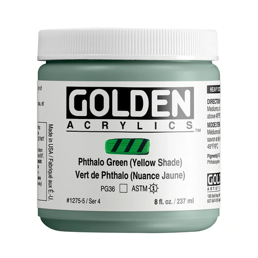 Golden Heavy Body Acrylic 237ml Series 4 Phthalo Green (Yellow Shade)