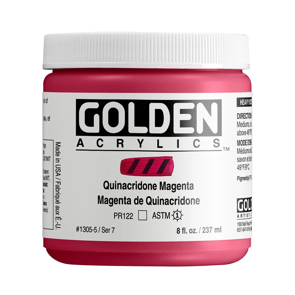 Golden Heavy Body Acrylic 237ml Series 7 Quinacridone Magenta