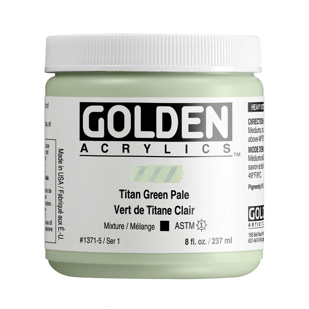 Golden Heavy Body Acrylic 237ml Series 1 Titan Green Pale