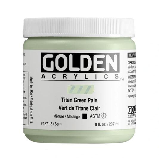 Golden Heavy Body Acrylic 237ml Series 1 Titan Green Pale