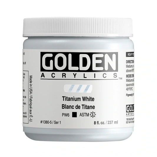 Golden Heavy Body Acrylic 237ml Series 1 Titanium White