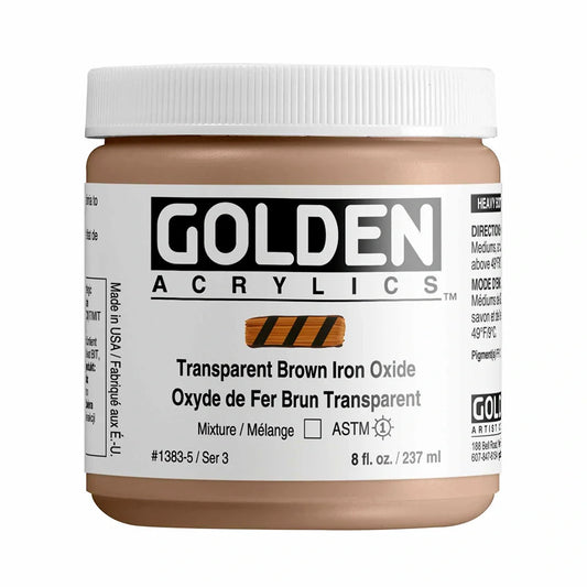 Golden Heavy Body Acrylic 237ml Series 3 Transparent Brown Iron Oxide