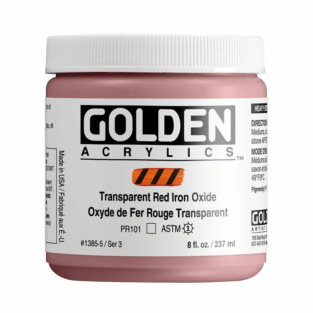 Golden Heavy Body Acrylic 237ml Series 3 Transparent Red Iron Oxide