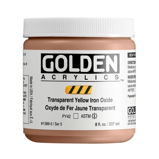 Golden Heavy Body Acrylic 237ml Series 3 Transparent Yellow Iron Oxide