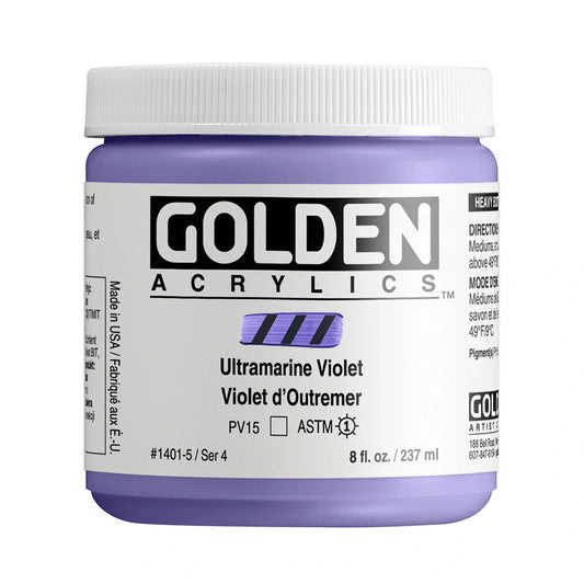 Golden Heavy Body Acrylic 237ml Series 4 Ultramarine Violet