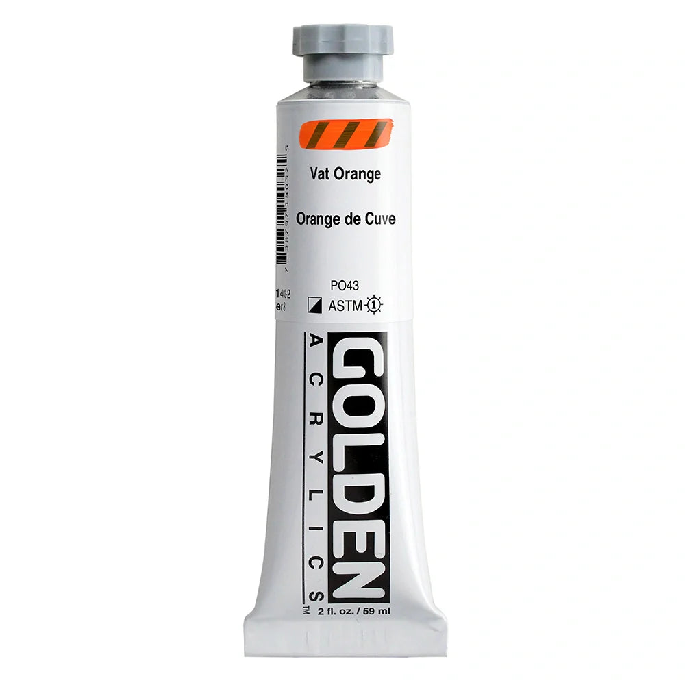 Golden Heavy Body Acrylic 59ml Series 8 Vat Orange