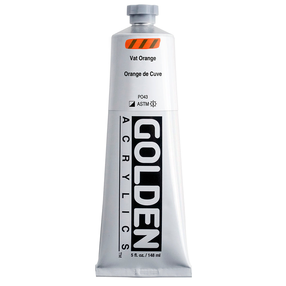 Golden Heavy Body Acrylic 148ml Series 8 Vat Orange