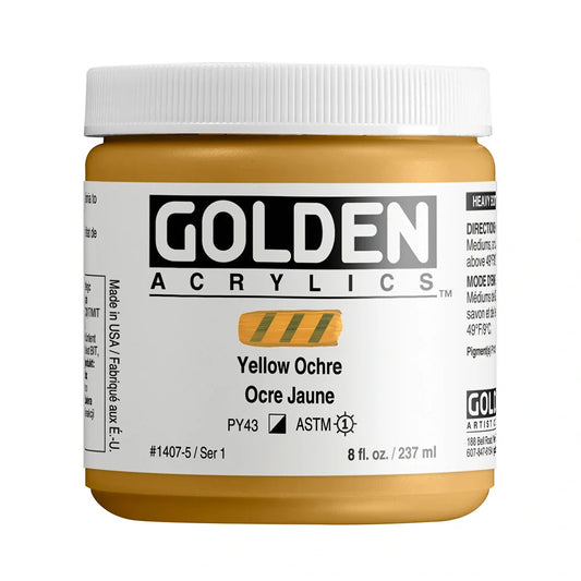 Golden Heavy Body Acrylic 237ml Series 1 Yellow Ochre