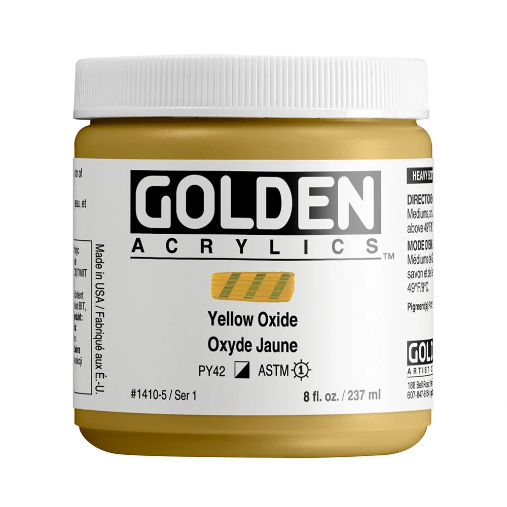 Golden Heavy Body Acrylic 237ml Series 1 Yellow Oxide