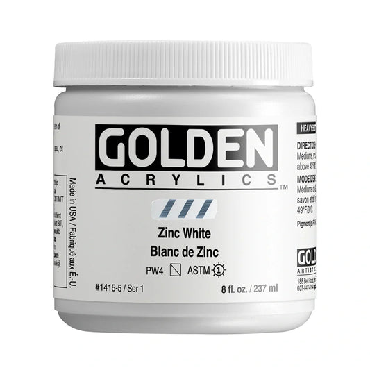 Golden Heavy Body Acrylic 237ml Series 1 Zinc White