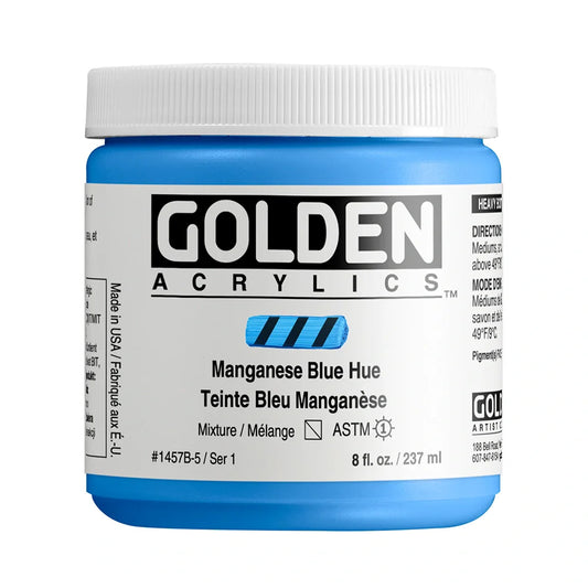 Golden Heavy Body Acrylic 237ml Series 1 Manganese Blue Hue