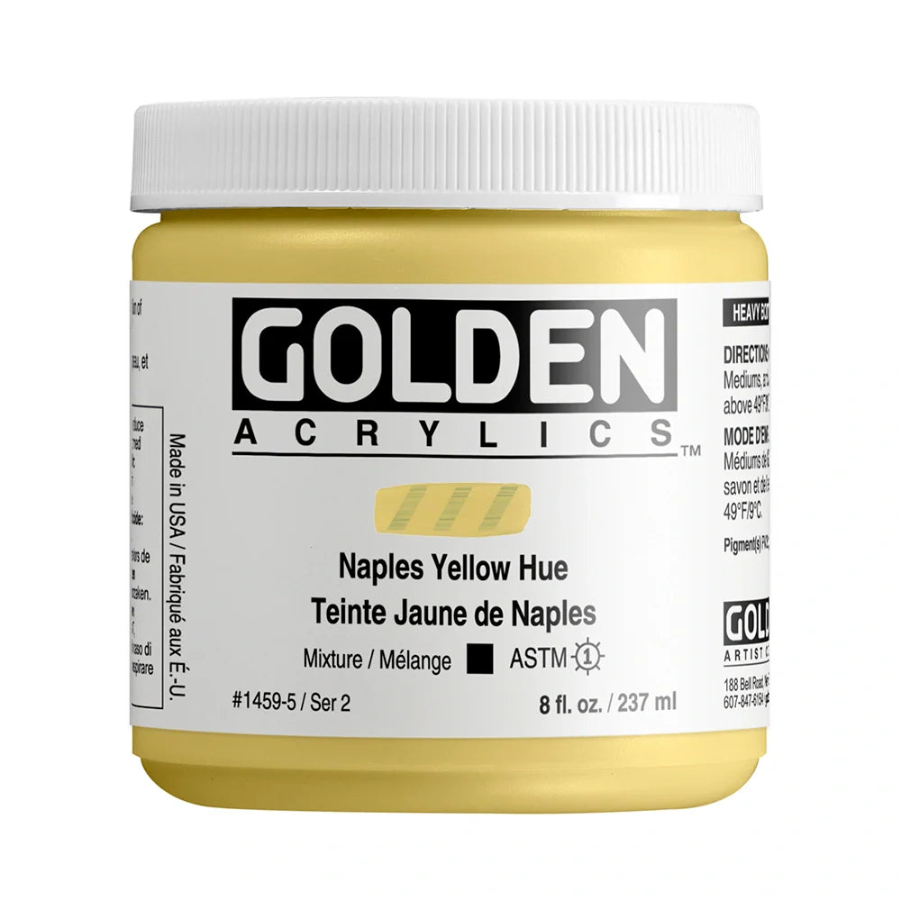 Golden Heavy Body Acrylic 237ml Series 2 Naples Yellow Hue