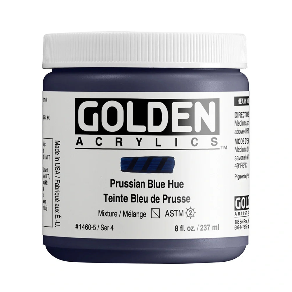 Golden Heavy Body Acrylic 237ml Series 4 Prussian Blue Hue