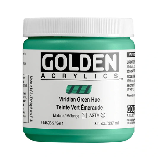 Golden Heavy Body Acrylic 237ml Series 1 Viridian Green Hue