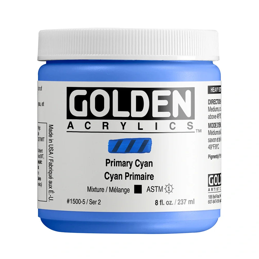 Golden Heavy Body Acrylic 237ml Series 2 Primary Cyan