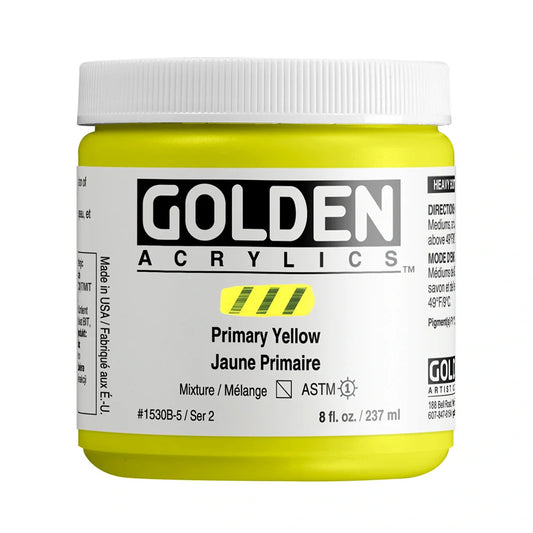 Golden Heavy Body Acrylic 237ml Series 2 Primary Yellow