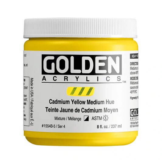 Golden Heavy Body Acrylic 237ml Series 4 Cadmium Yellow Medium Hue