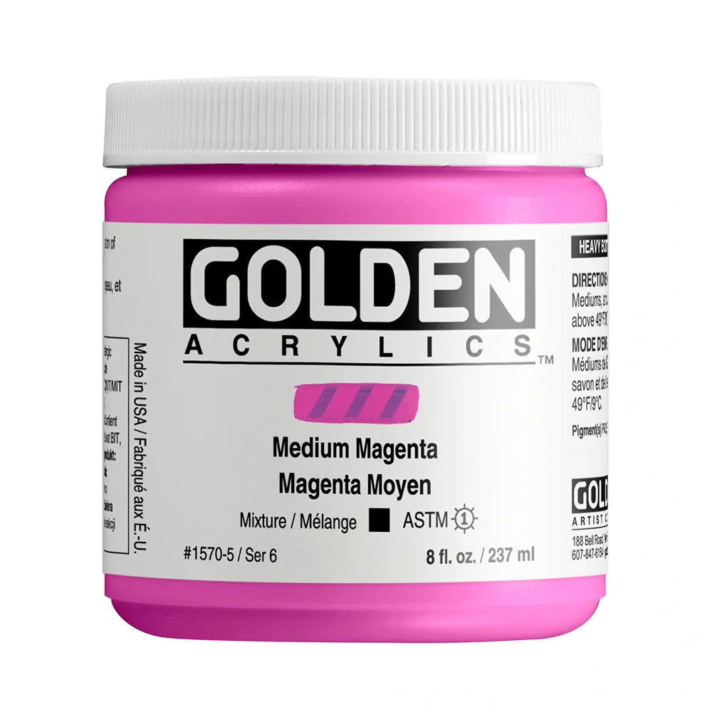 Golden Heavy Body Acrylic 237ml Series 6 Medium Magenta