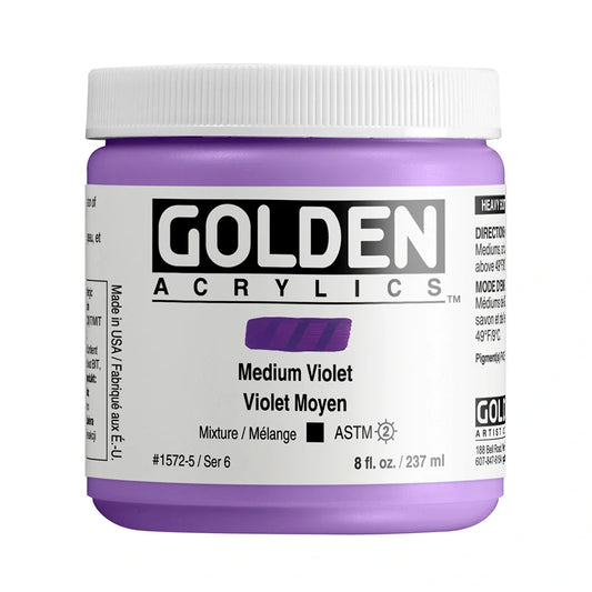 Golden Heavy Body Acrylic 237ml Series 6 Medium Violet