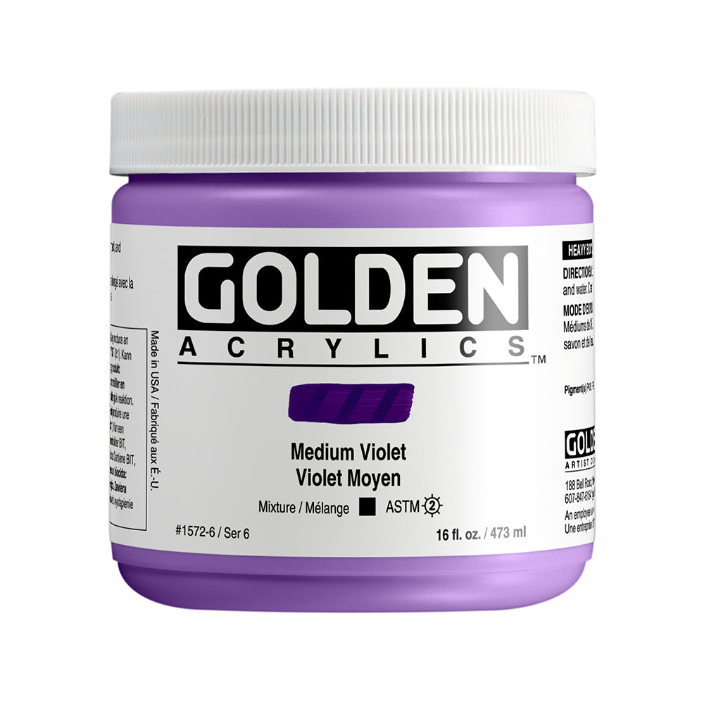 Golden Heavy Body Acrylic 473ml Series 6 Medium Violet