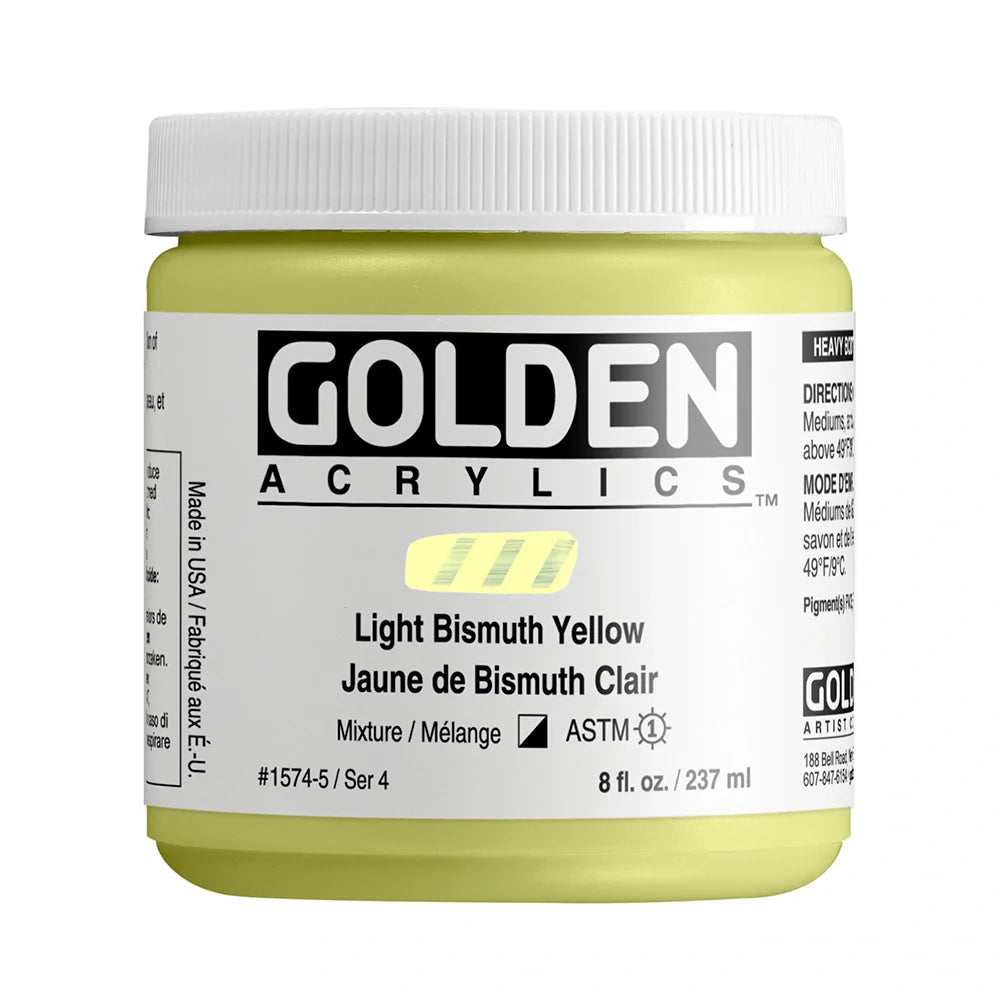 Golden Heavy Body Acrylic 237ml Series 4 Light Bismuth Yellow