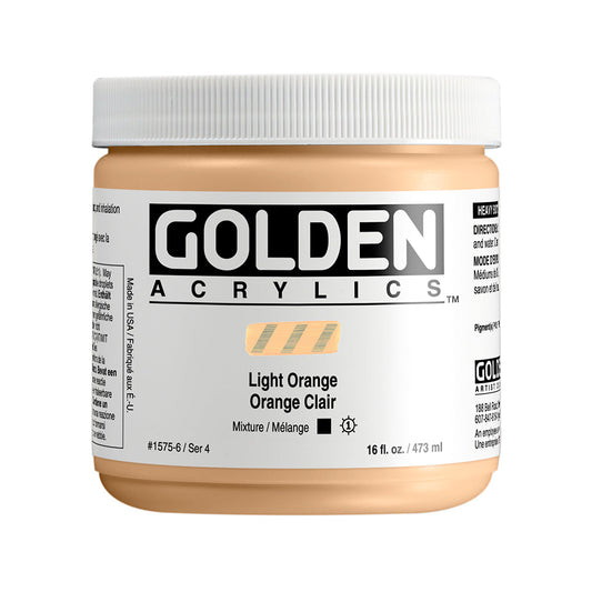 Golden Heavy Body Acrylic 473ml Series 4 Light Orange