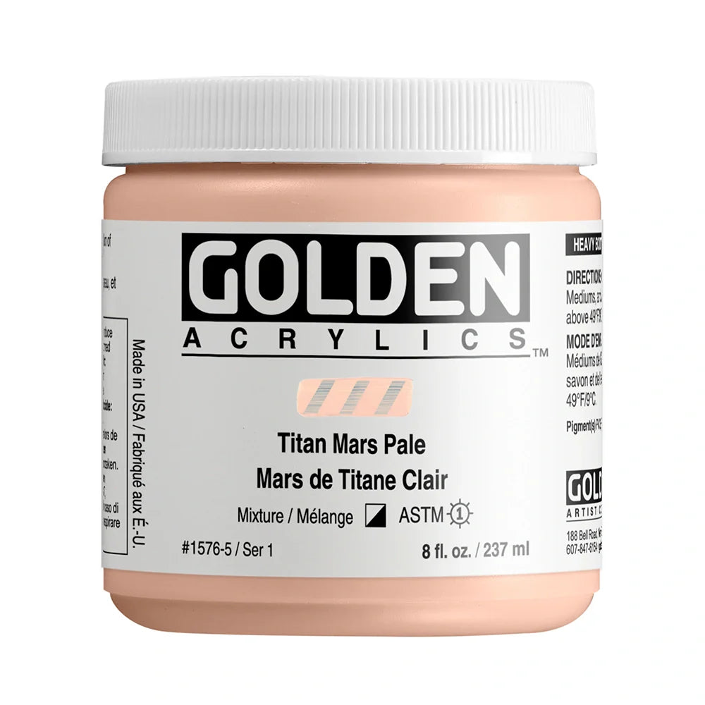 Golden Heavy Body Acrylic 237ml Series 1 Titan Mars Pale